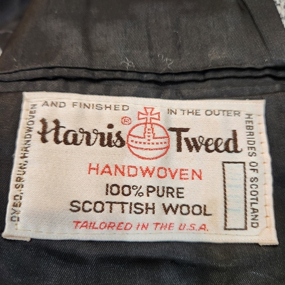 VINTAGE HANDWOVEN 100% PURE SCOTTISH WOOL SPORTS COAT SIZE MEDIUM - Picture 2 of 9